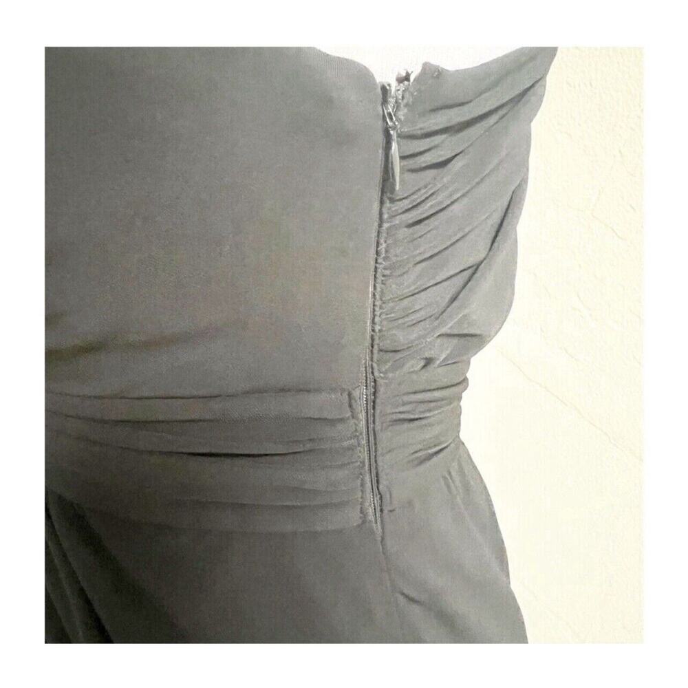White House Black Market Black Cocktail Party Maxi Dress Size 4 Cross Back - Picture 10 of 12